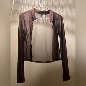 Sheer brown H&M button up